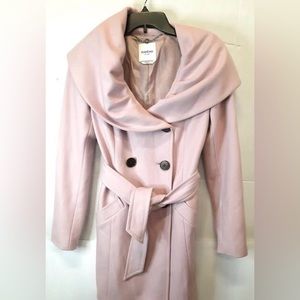 Bebe Womens Long Sleeve Pockets Double Breasted Button Pea Coat